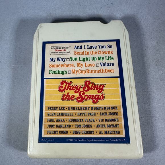 Readers Digest They Sing The Songs Tape 3 1980 Peggy Lee Stereo 8 Format - Picture 1 of 4